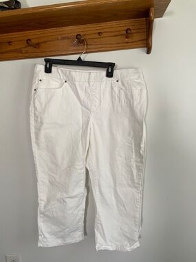 Lee White Cropped Ankle Jeans